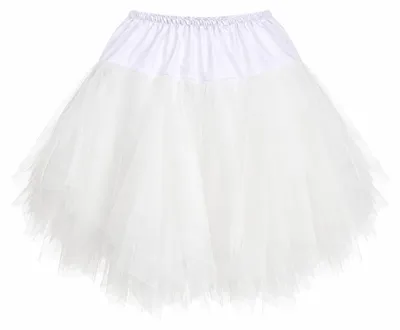 Produktbild von Yummy Bee Tutu Rock Burleske Halloween Kostüm Damen Größe 34-56 (Weiß, 34)
