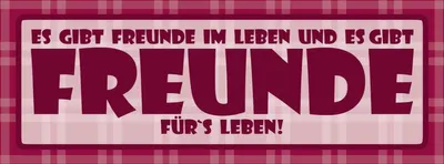 Produktbild von vianmo Holzschild 10x27 cm Es gibt Freunde im Leben Dekoration