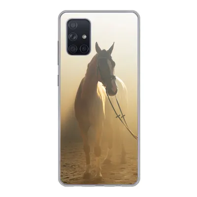 Produktbild von MuchoWow® Handyhülle Schutzhülle Hülle für Samsung Galaxy A51 5G Pferd - Licht - Sand Silikon Softcase Handy Hülle - Abbildung