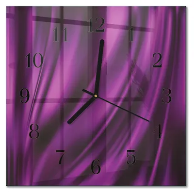 Produktbild von Tulup Glasuhr Wanduhr Küchenuhr Echt-Glas 30x30 cm Modern Dekorativ Geräuschlos Schwarzen Zeigern - Abstraktion