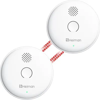Produktbild von Heiman Smoke Detektor vernetzte Radio -vernetzte 85 -dB -Feueralarm 10 Jahre Batterie für Stummschalter (Modell 2SA -Pack 2)