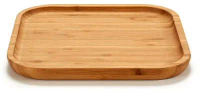 Produktbild von Brotbrett/Servierbrett - Bambus aus Holz - quadratisch - 20 x 20 x 4 cm
