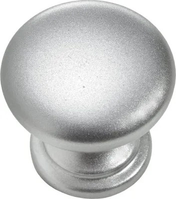 Produktbild von Hettich Möbelknopf Kunststoff Aluminium-Optik Ø 25,0 mm - 1 Stück