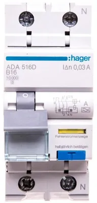 Immagine prodotto di Hager FI-LS, 1P+N, 10 kA, B 16 A, 30 mA, tipo A, 1 pz.