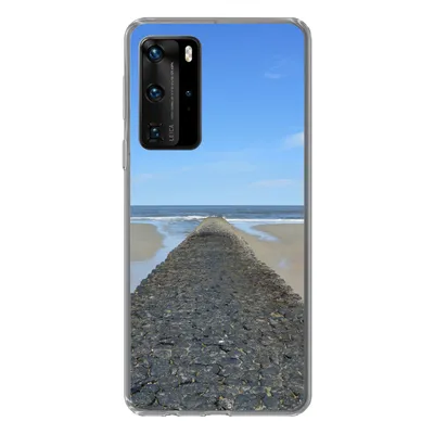 Produktbild von MuchoWow® Handyhülle Schutzhülle Hülle für Huawei P40 Pro Nordsee - Strand - Wasser Silikon Softcase Handy Hülle - Schutz