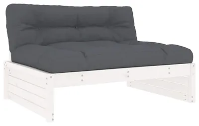 Immagine prodotto di Divano centrale bianco 120x80 cm in legno di pino massiccio