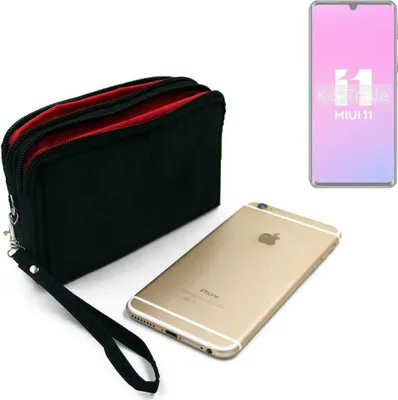 Produktbild von K-S-Trade Schutz Hülle Handy Hülle kompatibel mit Xiaomi Mi Note 10 Lite Gürteltasche Travelbag Handytasche mit Zusatzfächern, schwarz