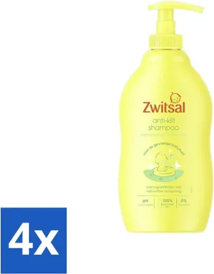 Produktbild von Zwitsal - Anti-Tangle Shampoo - Für leicht kämmbares Haar - 400 ml - Vorteilspack - 4 Stücke