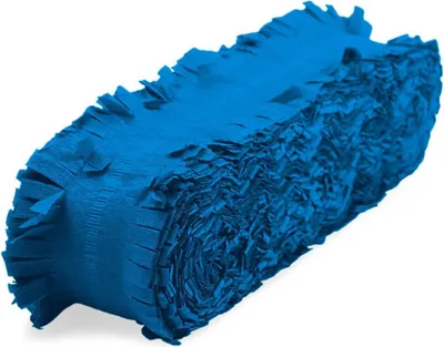 Produktbild von Blaue Krepppapier Fransengirlande, 24 Meter lang, 9 cm breit, schwer entflammbar