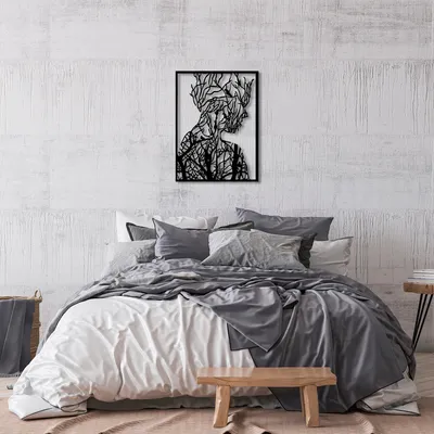Imagen del producto de Wallity, modelo Tree - SKL2385, color , otros elementos decorativos para el hogar, 52 x 70 cm, 100% metal (grosor: 1)