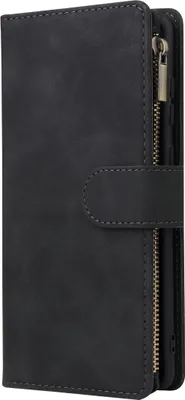 Produktbild von Mobigear Zipper Samsung Galaxy Note 10 Lite Hülle Klapphülle Geldbörse - Schwarz
