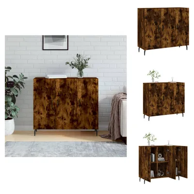 Produktbild von vidaXL Sideboard Räuchereiche 90x34x80 cm Holzwerkstoff -  Sideboards