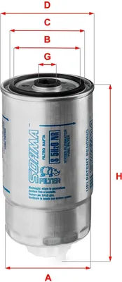 Produktbild von Kraftstofffilter SOFIMA S 5H2O NR für FIAT DUCATO Kasten (244) Filtereinsatz