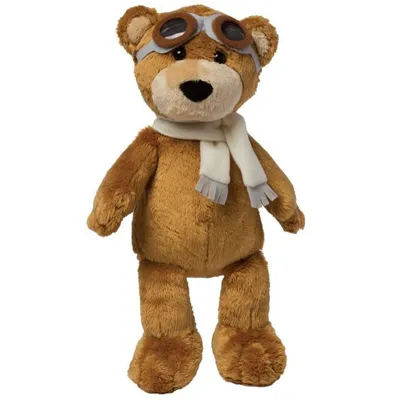 Image de Peluche Aviator Bear, 30 cm, marron