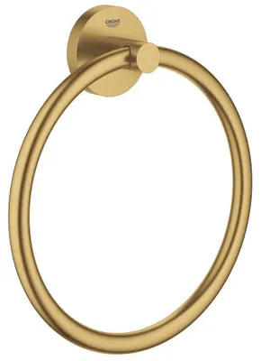 Produktbild von GROHE Start, Handtuchring ohne Bohren (Handtuchhalter rund, zum Kleben oder Bohren, inkl. Schrauben & Dübel, ohne Kleber, 5kg belastbar, verdeckte Befestigung), cool Sunrise, Gold, 41174GN0