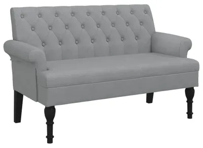 Obrázok produktu pre vidaXL Lavica s operadlom svetlo šedá 120x62x75,5 cm látka