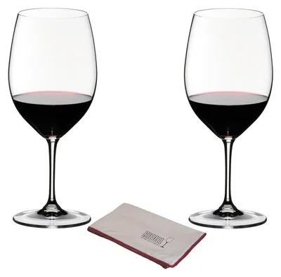 Obrázok produktu pre Riedel Vinum Cabernet Sauvignon/Merlot + leštiaca handrička z mikrovlákna