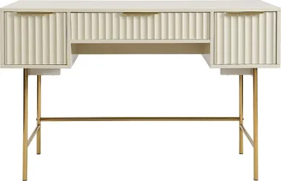 Produktbild von Schreibtisch mit Stauraum - Beige & Gold - VITESDA von Pascal Morabito