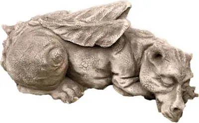 Produktbild von Schöner Drache Snoozy aus Steinguss Neu Frostfest Witterungsbeständig V-1333