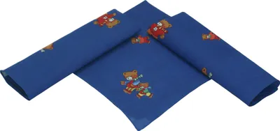 Produktbild von Betz 3er Pack Kinder Nickituch BÄREN mit Schal Bandana Halstuch Kopftuch Größe ca. 41 x 41 cm 100% Baumwolle Farbe - blau