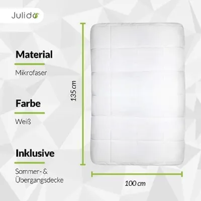Pikolin Home Vier-Jahreszeiten Steppdecke – 250x220 Cm, 150+300 G/m², Hypoallergen, Aus Baumwolle