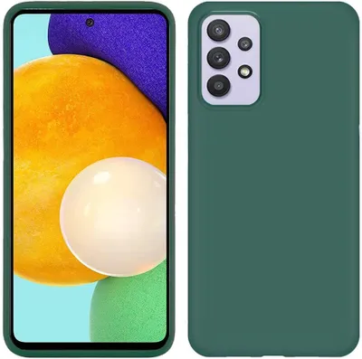 Obrázek produktu pro Pouzdro pro Samsung Galaxy A52 5G / A52 4G, měkké silikonové ochranné pouzdro z tekuté gumy Noční zelená