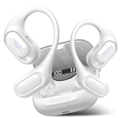 Zdjęcie produktu dla Słuchawki otwarte, bezprzewodowe, Bluetooth, z mikrofonem, kolor biały