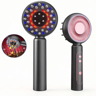 Produktbild von Elektrisches Kopfmassagegerät 2 in 1 Kopfhaut Massagebürste mit Haaröl Applikator