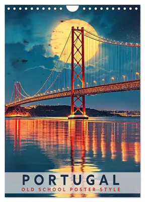 Produktbild von Portugal - Old School Poster Style (Wandkalender 2027 DIN A4 hoch), CALVENDO Monatskalender