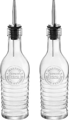 Image de Lot de 2 bouteilles en acier inoxydable de 268 ml pour huile et vinaigre