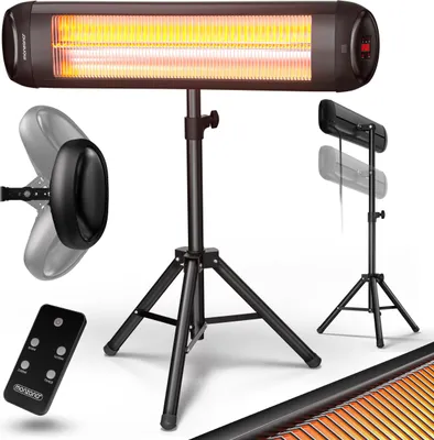 Productafbeelding van MONZANA® Infrarood verwarmingsstraaler 2500W met telescoopstandaard, zwart
