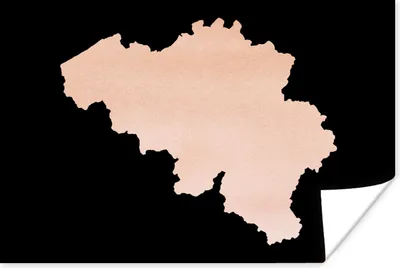Produktbild von MuchoWow® Poster Karte - Belgien - Rosa 30x20 cm - Plakate - Print