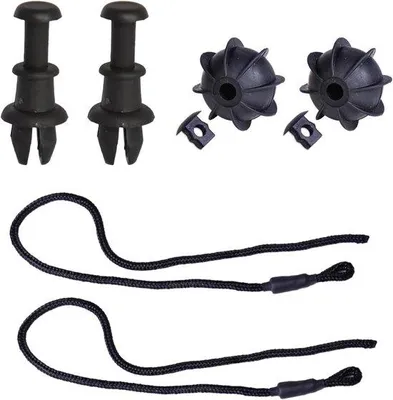 Immagine prodotto di Corde elastiche di fissaggio per auto per portellone posteriore e bagagli, set da 2 pezzi, nero