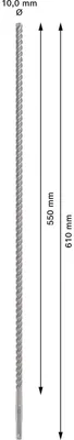 Image de Bosch PRO SDS plus-5X foret marteau perforateur 10 x 550 x 610 mm - 2608836618