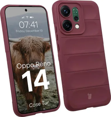 Produktbild von Robuste Handyhülle für Oppo Reno 14, Bizon Case Tur, Burgunderrot