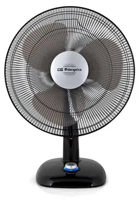 Produktbild von Orbegozo TF0124, Haushalts-Lamellenlüfter, Schwarz, Silber, Tisch, 20 cm, 90°, Drehregler
