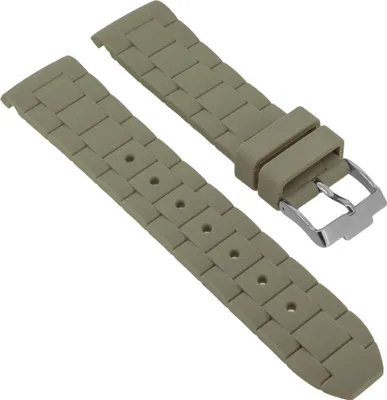Produktbild von Jacques Lemans Rome | Uhrenarmband Silikon graubeige | 1-1622 1-1586