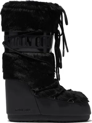 Produktbild von MOON BOOT Icon Faux Fur Damen Kunstfell Stiefel schwarz EU 42-44