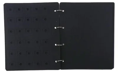 Pin-Display-Binder aus schwarzem Filz, 66,5 cm