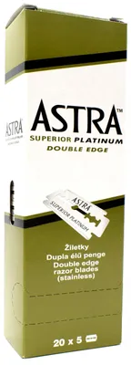 Produktbild von Astra Rasierklingen für Herren, hergestellt in Russland, 100 Stück