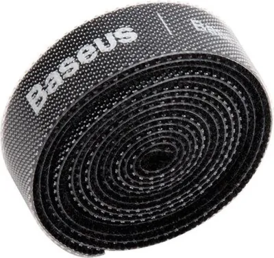 Zdjęcie produktu dla Taśma Rzepowa Baseus Circle Velcro Organizer 50Cm - Czarna