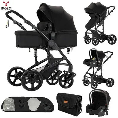 Productafbeelding van MAGIC ZC 3-in-1 kinderwagen met autostoel en reiswieg zwart