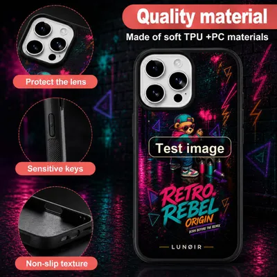Produktbild von iPhone 15 Hülle Handyhülle Schutzhülle Case mit Schattengeist Motiv – LUNØIR ©