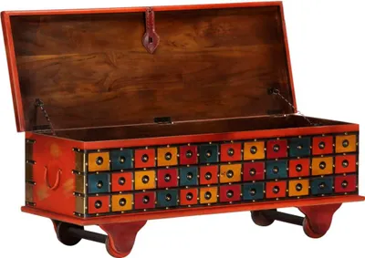 Obrázek produktu pro vidaXL Úložná truhla červená 110 x 40 x 40 cm masivní dřevo akácie