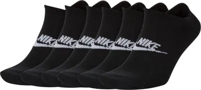 Produktbild von NIKE Unisex 6er Pack Sneaker Sportsocken - Everyday Essential, Logo, einfarbig Schwarz 38-42