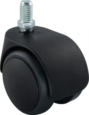Produktbild von Doppel-Lenkrolle Office weich Kunststoff 50 mm, Höhe 62 mm, 50 kg Gewindestift