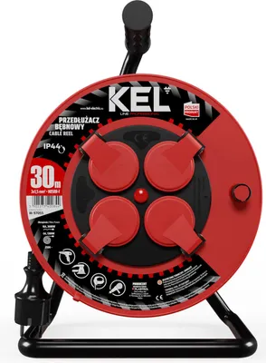 Produktbild von Plastrol Kabeltrommel PROFESSIONAL LINE; 4x2p+Z; IP44; 16A; H05RR-F; 3x1,5; 30m; Bohnenkraut (W-97055)