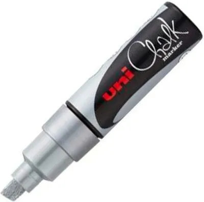 Obrázok produktu pre Kriedový popisovač, 8 mm, UNI "PWE-8K", strieborný