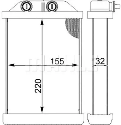 Produktbild von MAHLE AH 220 000S Wärmetauscher Innenraumheizung Kühler für AUDI A6 Avant (4B5, C5) A6 Limousine (4B2, C5) Allroad (4BH, C5) A6 Avant (4A5, C4)