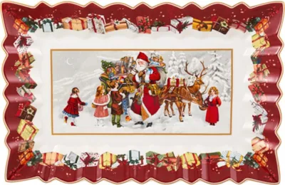 Produktbild von Villeroy & Boch Toy's Fantasy Kuchenplatte eckig Santa und Kinder